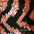 5mm reversible Black and White Sequin Fabric